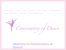 Tablet Screenshot of conservatoryofdance.org